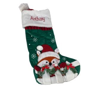 3D Light Up Stocking with Fox and Anthony Name